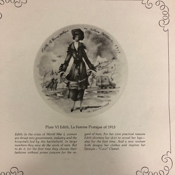 1915 Ganeau's Women of the Century Porcelian COA - Picture 4 of 5